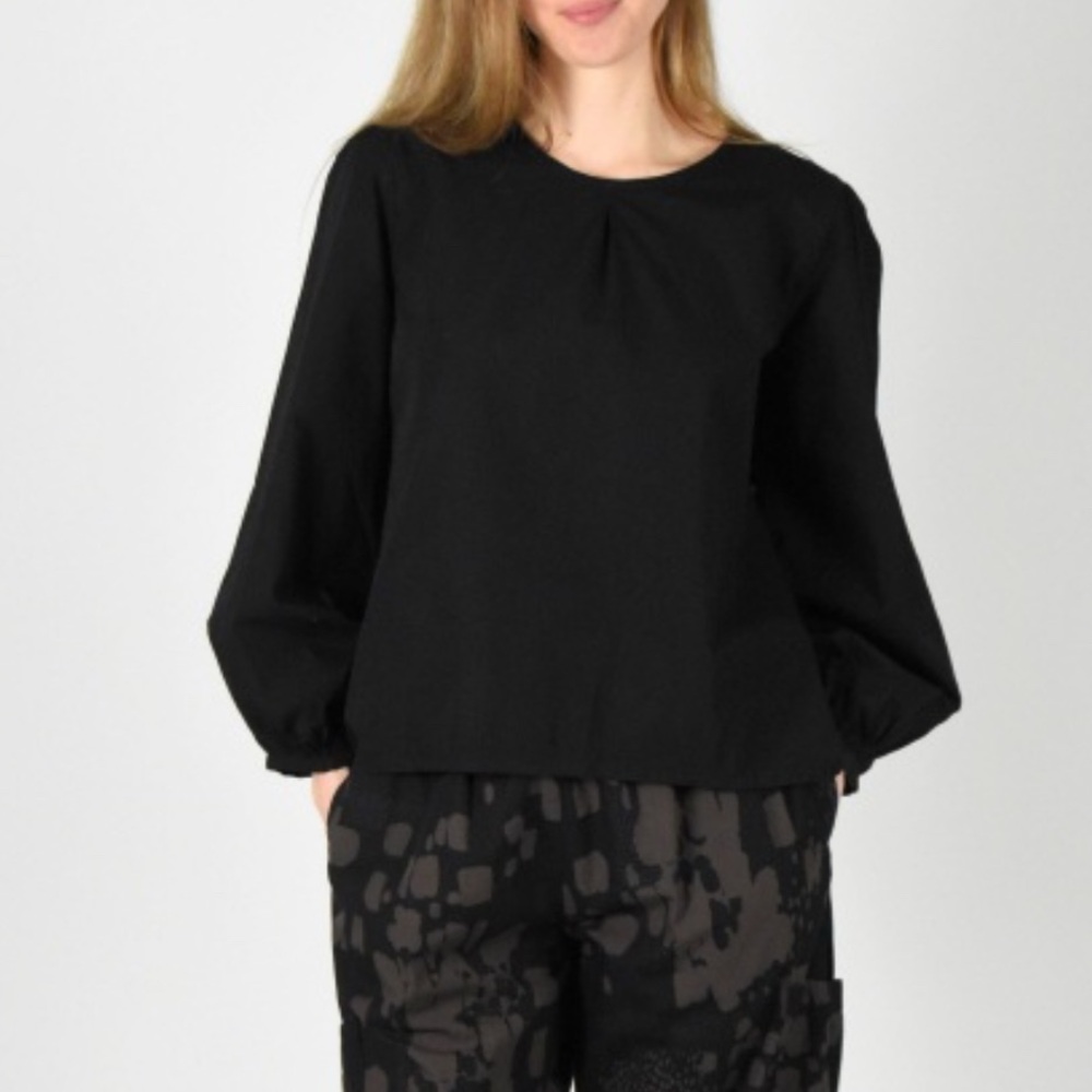 Bryn Walker Size XXS Lucinda Shirt Round Neck 3/4 Sleeve High Low Organic Cotton